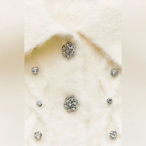 ZARA RHINESTONE KNIT CARDIGAN - Picture 12 of 12